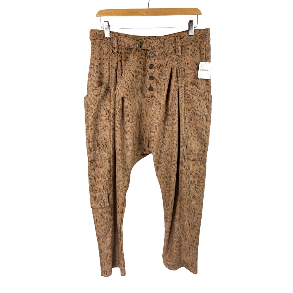Free People Tan Cropped Harem Pants - Picture 4 of 6